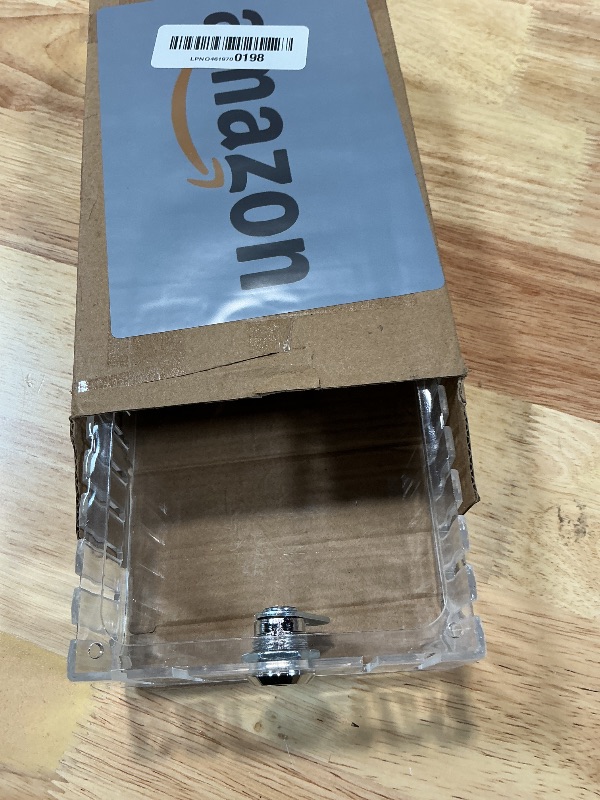 Photo 1 of **MISSING HARDWARE & CRACKED*** GYFVBH Thermostat Lock Box with Key Thermostat Lock Box Large Thermostat Cover with Lock Universal Clear Thermostat Guard for Thermostats on Wall Fits 6.3''*4.72''*2.2'' or Smaller