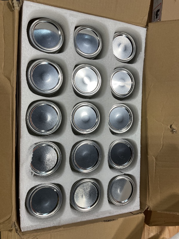 Photo 1 of 16oz Glass Mason Jars with Embossed Pattern, 15-Pack Pint Canning Jars with Airtight Lids for Fermenting,Overnight Oats,Pickling,Preserving,Ideal for Centerpieces,DIY Crafts,or Wedding Favors