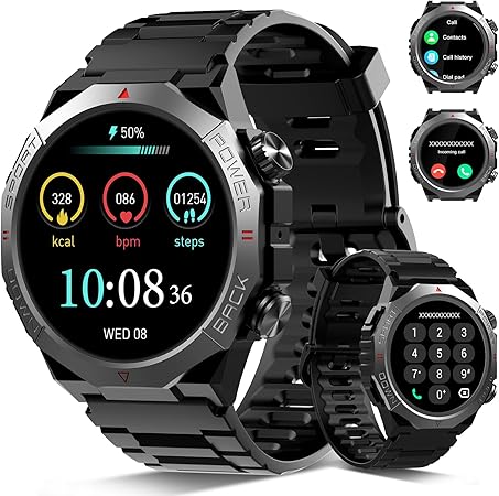 Photo 1 of 1.39 Inch HD Screen Military Smart Watch for Men Women Outdoor Heart Rate Sleep Watch 110 Sports Modes IP68 Waterproof 30 Days Battery Life