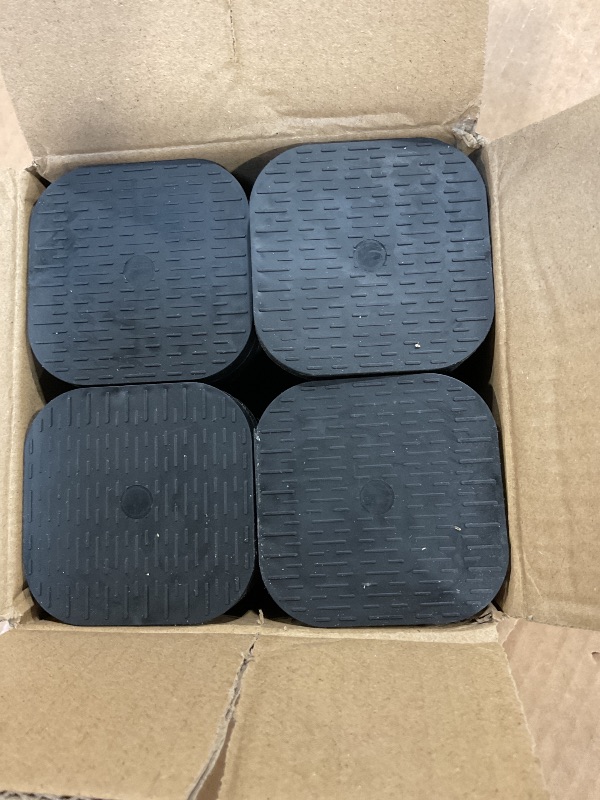 Photo 1 of 12 Pack Furniture Risers 1, 2 or 3 Inch, Adjustable Bed Risers Heavy Duty For Table Desk Couch Chair Sofa Cabinet Bed Legs Dorm, Square Stackable Bed Raisers Blocks Lift Height 1", 2" or 3", Black-1