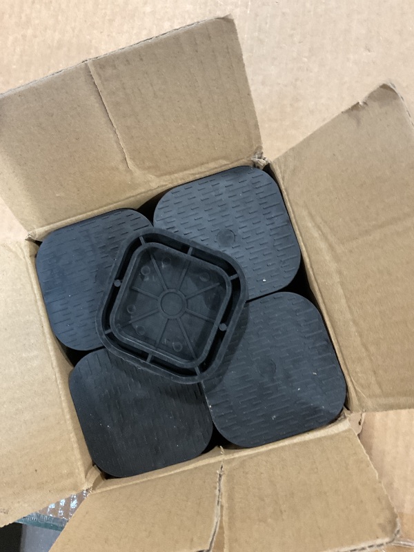 Photo 1 of 12 Pack Furniture Risers 1, 2 or 3 Inch, Adjustable Bed Risers Heavy Duty For Table Desk Couch Chair Sofa Cabinet Bed Legs Dorm, Square Stackable Bed Raisers Blocks Lift Height 1", 2" or 3", Black-1