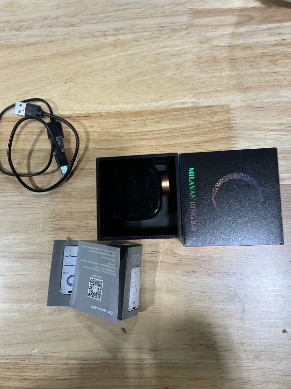 Photo 1 of **POSSIBLY FOR PARTS/ ISSUES FUCNTIONING*** Milavan Smart Health Ring 2.0 for Women Men, Slim Scratch & Fingerprint Resistant Design,Efficient Chip Fitness Tracker, Monitors Heart, Blood Oxygen & Pressure, Sleep, Steps, Waterproof, Coral 8