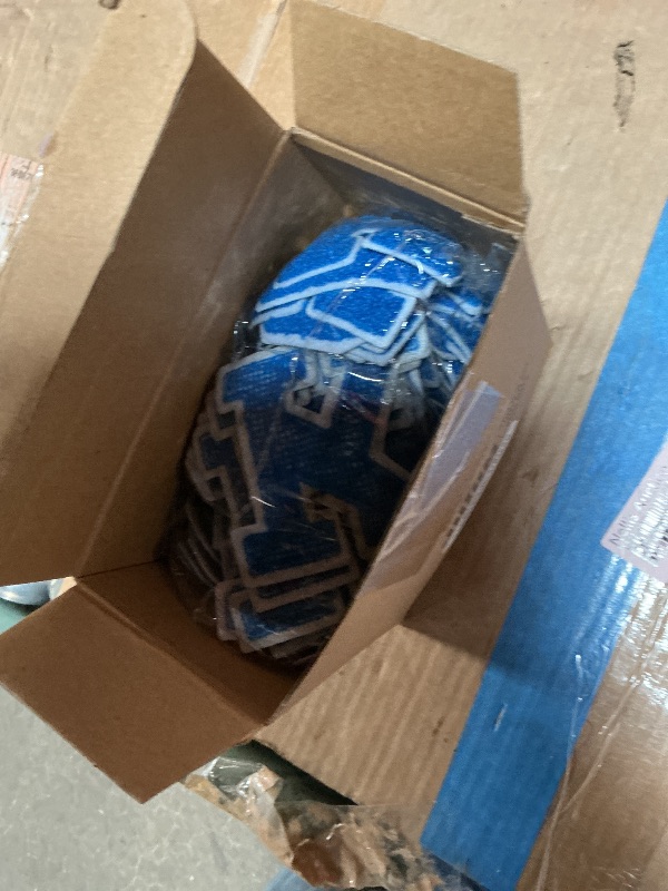 Photo 1 of 104 Pcs Chenille Letters Patches Iron on Large 3.2 H x 2.4 W College Letters Patches Embroidered Trimmed Preppy Alphabet for Clothing Repairing(Blue)