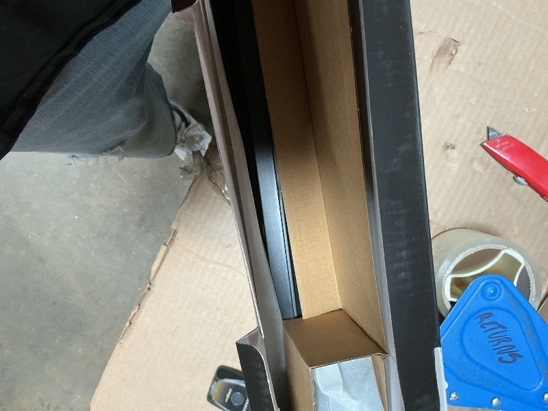 Photo 1 of ***POSSIBLY FOR PARTS/ CRACKED IN TOP RIGHT CORNER*** Wireless Keyboard and Mouse Combo - Full-Sized Ergonomic Keyboard with Wrist Rest, Phone Holder, Sleep Mode, 2.4G Quiet Keyboard for PC Laptop, Complete Work Setup for Office or Home -Trueque KM23