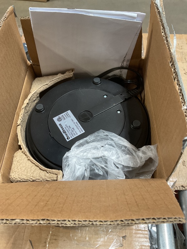 Photo 1 of ***FAN NON FUNCTIONAL***OmniBreeze 6 Inch Black Table Fan for Bedroom, Desk Air Circulator Fan with Remote, 85° Vertical+60° Automatic Oscillating Fan, 5 Speeds, 7H Timer, LED Display