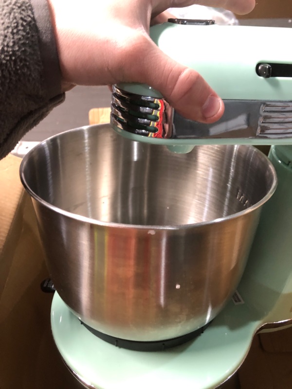 Photo 3 of **NONREFUNDABLE**FOR PARTS OR REPAIR**SEE NOTES**
Dash Stand Mixer (Electric Mixer for Everyday Use): 6 Speed Stand Mixer with 3 Quart Stainless Steel Mixing Bowl, Dough Hooks & Mixer Beaters for Dressings, Frosting, Meringues & More - Aqua