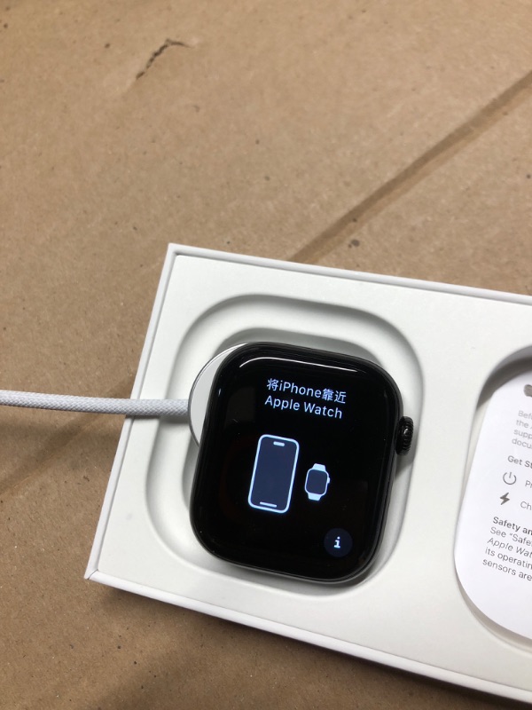 Photo 1 of Apple Watch Series 10 [GPS + Cellular 42mm case] Smartwatch with Jet Black Aluminium Case with Ink Sport Loop. Fitness Tracker, ECG App, Always-On Retina Display, Carbon Neutral