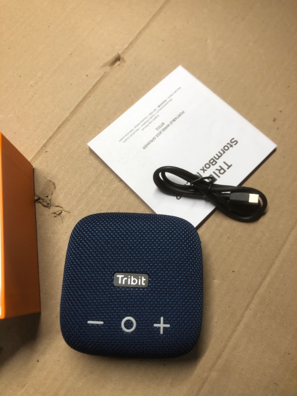 Photo 1 of Tribit StormBox Micro 2 Portable Speaker: 90dB Loud Sound Deep Bass IP67 Waterproof Small Speaker Built-in Strap, 12H Long Battery Powerbank for Outdoor Camping Biking, 120ft Range (Pure Blue)