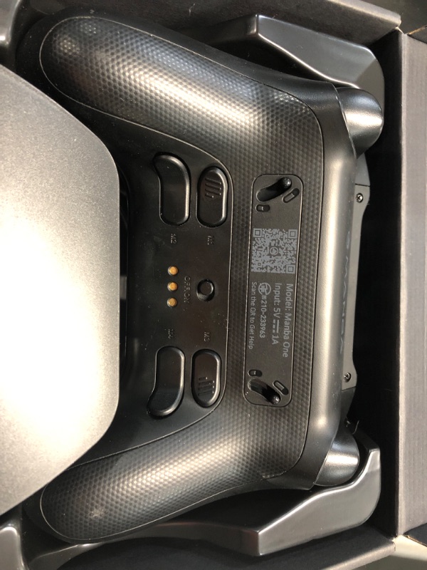 Photo 1 of ManbaOne Interactive Screen Wireless Gaming Controller for PC/Switch/iOS/Android,Hall Effect Stick & Trigger,RGB Lighting,Remappable Buttons,1800mAh with Charging Dock (Black)