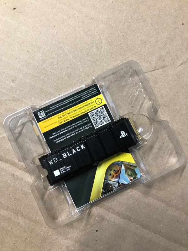 Photo 1 of ***PARTS ONLY******NON REFUNDABLE***WD_BLACK 4TB SN850P NVMe M.2 SSD Officially Licensed Storage Expansion for PS5 Consoles, up to 7,300MB/s, with heatsink - WDBBYV0040BNC-WRSN,Black