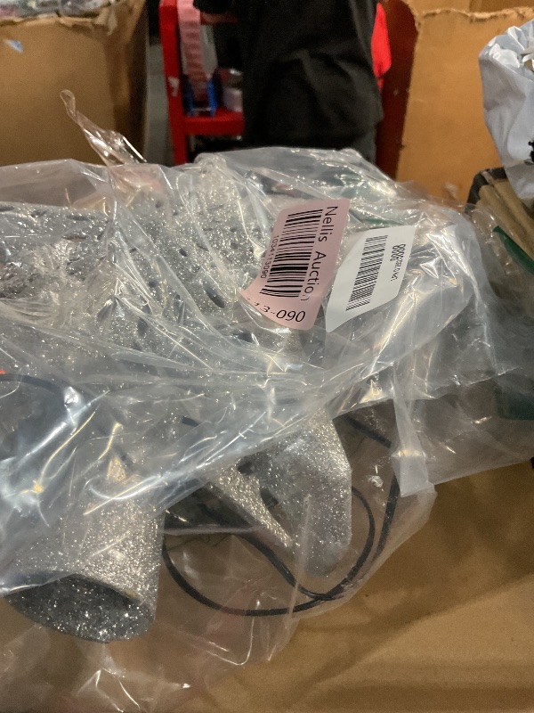 Photo 1 of PliMook Christmas Tree Topper Lighted with 6 Patterns Projector, Christmas Tree Star Topper Built-in 3D Glitter LED Rotating Lights, Silver Tree Topper Christmas Decoration for Xmas Party Holiday