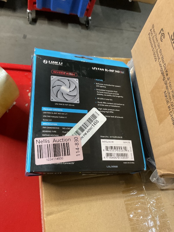 Photo 1 of Lian Li UNI Fan SL-Infinity 140 Reverse Blade-Single Pack-ARGB Fan-Daisy-Chain Design-Infinity Mirror-Customizable Lighting Effects-Without Controller-White-(14RSLIN1W)