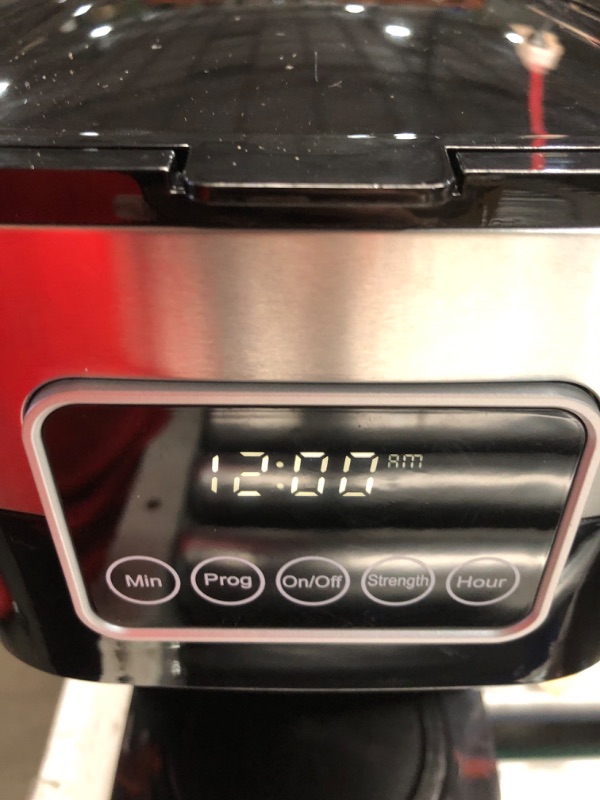 Photo 3 of ***DAMAGED - HANDLE BROKEN - POWERS ON - UNABLE TO TEST FURTHER***
SHARDOR Coffee Maker Programmable with Thermal Carafe, Touch-Screen Drip Coffee Machine with Timer, 8-Cup Coffee Pot with Pause & Serve, Regular & Strong Brew, Auto Shut Off, Black & Stain