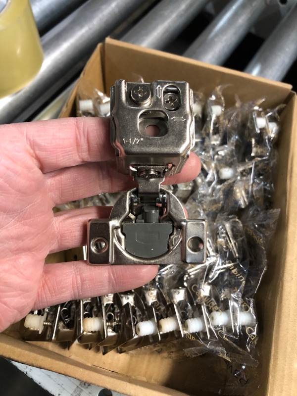 Photo 4 of ***(USED/MISSING PARTS)***
Ravinte 60 Pack 30 Pairs 1-1/4 inch Overlay Soft Close Hinges for Kitchen Cabinet Hinges Satin Nickel Hidden Hinges Stainless Steel Concealed Hinge self Closing