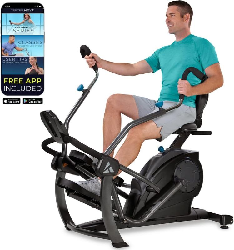 Photo 1 of *** PART ONLY__ SEE PHOTOS******NONREFUNABLE***ONLY BODY MISSING EVERYTHING ELSE***Teeter FreeStep Recumbent Cross Trainer Stepper, Zero-Impact Exercise Bike Alternative w/Patented Physical Therapy Stride, Up to 350lb, Free App w/Trainer Workouts