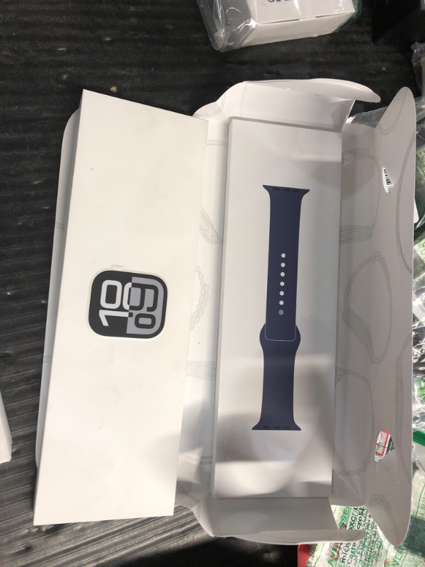 Photo 3 of **FACTORY SEALED***Apple Watch Series 10 [GPS 46mm case] Smartwatch with Silver Aluminium Case with Denim Sport Band - M/L. Fitness Tracker