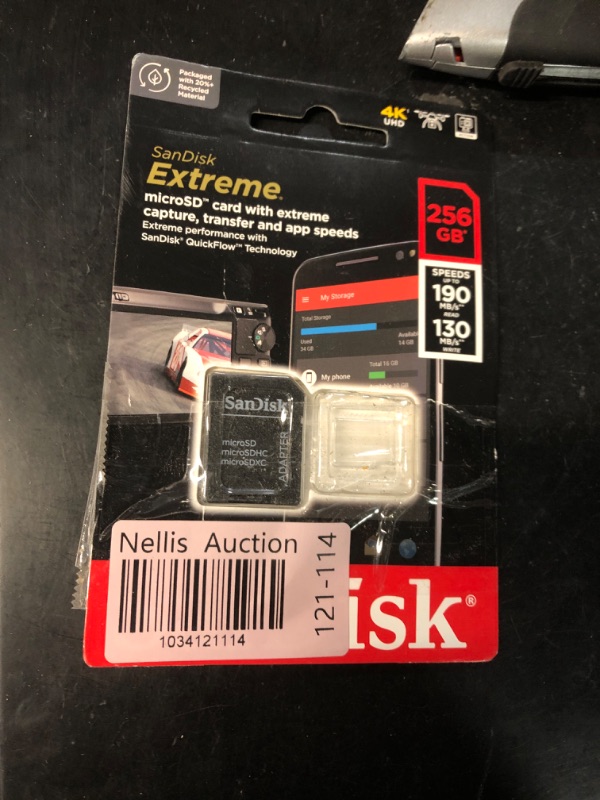 Photo 4 of ***MISSING MICRO SD CARD***SanDisk 256GB Extreme microSDXC UHS-I Memory Card with Adapter - Up to 190MB/s, C10, U3, V30, 4K, 5K, A2, Micro SD Card - SDSQXAV-256G-GN6MA