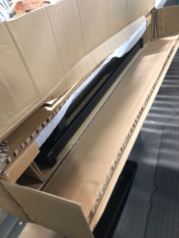 Photo 1 of **NON-REFUNDABLE** (PARTS) **TRUCK/TRAILER PICK UP ONLY**  Rocelco 46" Large Height Adjustable Standing Desk Converter - Quick Sit Stand Up Triple Monitor Riser - Tall Gas Spring Assist Computer Workstation - Retractable Keyboard Tray - Black (R DADRB-46)