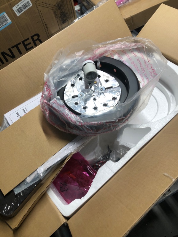 Photo 1 of ***LIGHT COVER BROKEN***Portage Bay 50251 Hugger 52" Matte Black West Hill Ceiling Fan with Bowl Light Kit