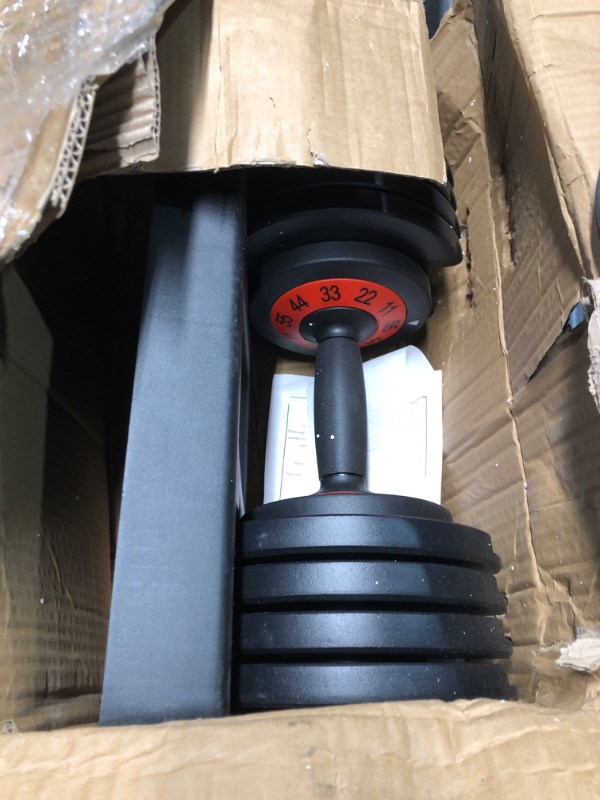 Photo 1 of Adjustable Dumbbell 55LB Single Dumbbell 5 in 1 Free Weight Dumbbell with Anti-Slip Metal Handle