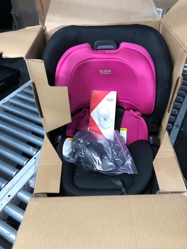 Photo 2 of (FAIR) Britax Poplar Convertible Car Seat, 2-in-1 Car Seat with Slim 17-Inch Design, ClickTight Technology, Magenta Onyx