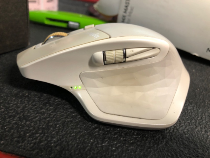 Photo 1 of Logitech MX Master 3S for Mac - Wireless Bluetooth Mouse with Ultra-Fast Scrolling, Ergo, 8K DPI, Quiet Clicks, Track on Glass, Customization, USB-C, Apple, iPad - Pale Grey