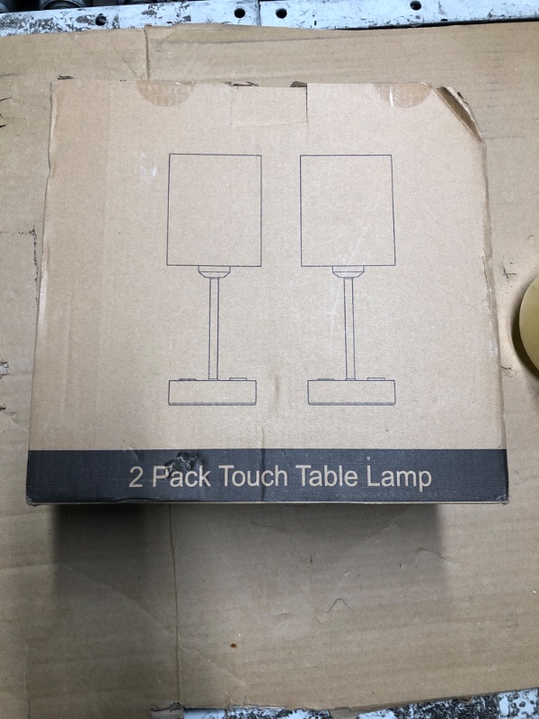 Photo 2 of ***PARTS ONLY***

PARTPHONER Touch Table Lamps for Bedroom Set of 2, Bedside Nightstand Lamps with USB Port and Power Outlet, 3 Way Dimmable White Lamp for Living Room Nursery Room, Warm White Bulbs Included