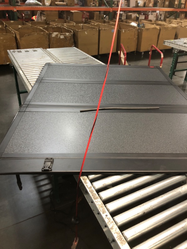 Photo 1 of ***USED - NO PACKAGING - FOR UNKNOWN MAKE AND MODEL - LIKELY MISSING PARTS***
Hard Low Profile Tri-Fold Truck Bed Tonneau Cover for Pickup Trucks Aluminum Construction with Weather Sealing