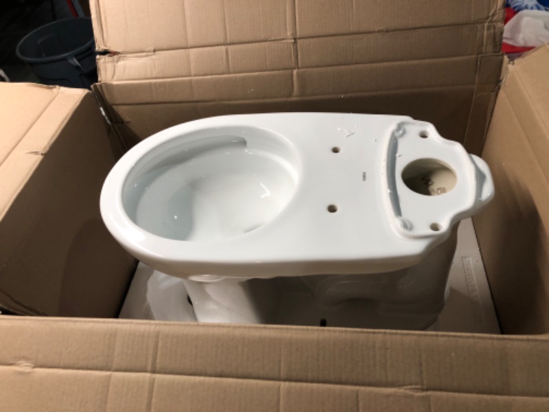 Photo 2 of **Box 1 of 2 only, Non-refundable***TOTO Drake Two-Piece Round 1.28 GPF Universal Height TORNADO FLUSH Toilet with CEFIONTECT, Cotton White - CST775CEFG#01