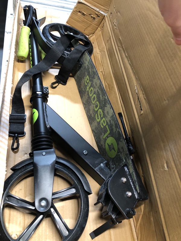Photo 1 of **LOTS OF SCRATCHES** LaScoota Kick Scooter for Adults & Teens. Perfect for Youth 12 Years and Up and Men & Women. Lightweight Foldable Adult Scooter with Large Sturdy Wheels 220lbs (Teen, Camo)