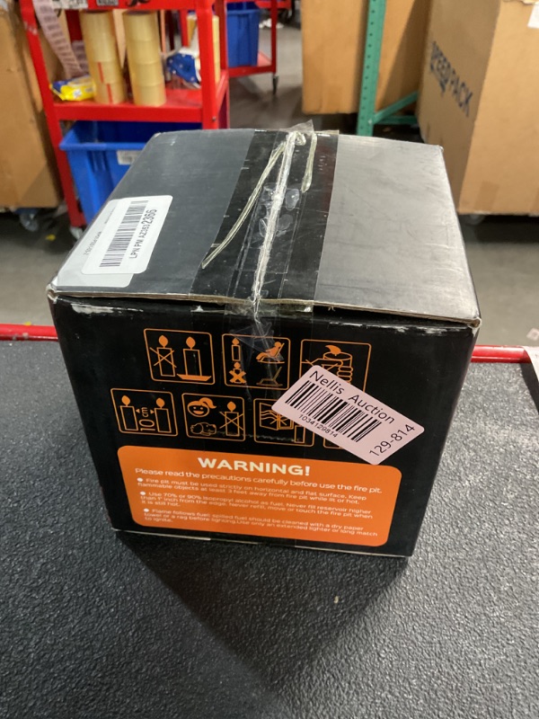 Photo 1 of Tabletop Fire Pit, Round Concrete Smokeless Smores Fire Pit Table Top as Smores Maker Kit for Indoor & Patio Decor, Gifts for Women Mom Her Wedding Housewarming Christmas Birthday White Elephant Gifts