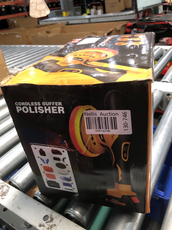 Photo 1 of **MISSING HARDWARE** Cordless Polisher, 6IN Cordless Car Polisher with 2*21V 2000mAh Batteries, 6 Variable Speeds 2800-5500 RPM Car Polishers and Buffers, Perfect Buffer Polisher for Car, Boat Polishing & Waxing