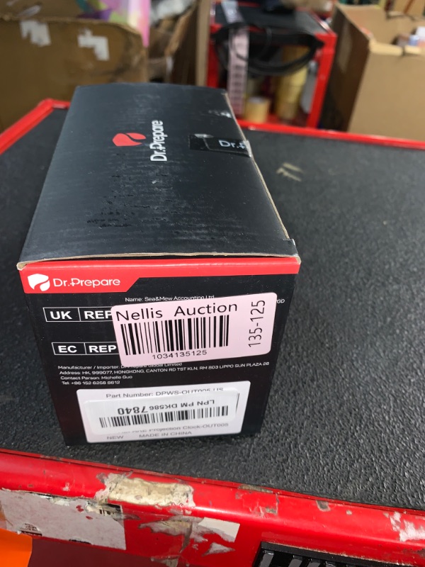 Photo 1 of DR.PREPARE Projection Alarm Clock, Adjustable Projection Focus, Wireless Indoor Outdoor Temperature Humidity Monitor, 180° Projector, Snooze, Weather Forecast, Dual Alarms for Bedroom, Heavy Sleeper