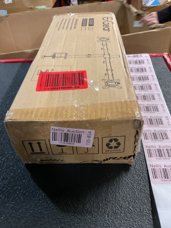 Photo 1 of ErGear Dual Monitor Stand, Heavy Duty Adjustable Monitor Desk Mount for 2 Screens up to 32 Inches, Fully Adjustable Height, Tilt, Swivel, Rotate, Supports 17.6 lbs per Monitor Arm, Easy Installation