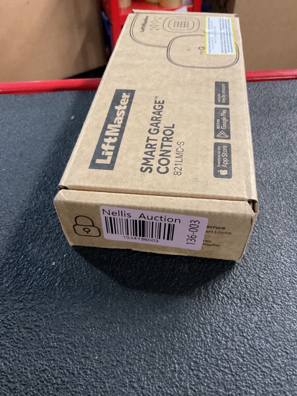 Photo 1 of Liftmaster myQ Smart Garage Control - Wireless Garage Hub and Sensor with WiFi & Bluetooth - Smartphone Controlled, 821LMC-S, White