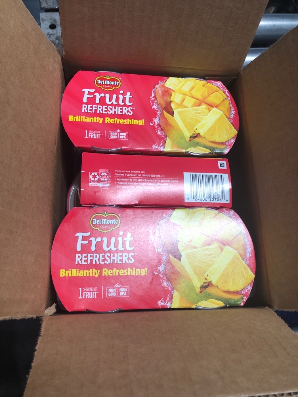 Photo 2 of ***(best by:11/10/24 )NONREFUNDABLE***Del Monte Fruit Refreshers Pineapple & Mango in Prickly Pear Flavor Fruit Water 12 Pack