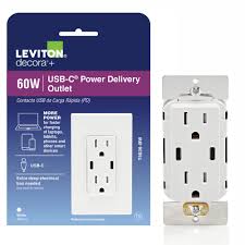 Photo 1 of ***FACTORY SEALED*** Decora 15 Amp Tamper Resistant Duplex Outlet with 60W USB-C Power Delivery Charger, White (1-Pack)