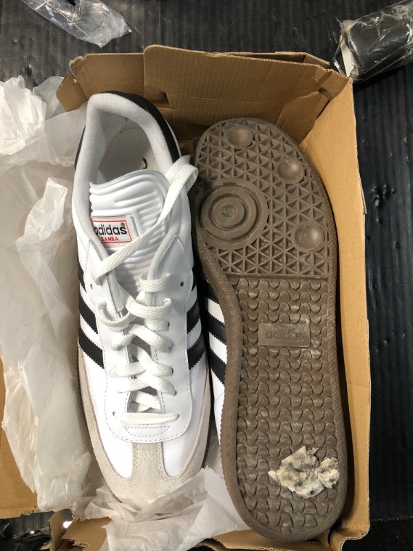 Photo 2 of ***HEAVILY USED AND DIRTY - SEE PICTURES***
adidas mens Samba Classic Soccer Shoe, White/Black/White, 11.5 US