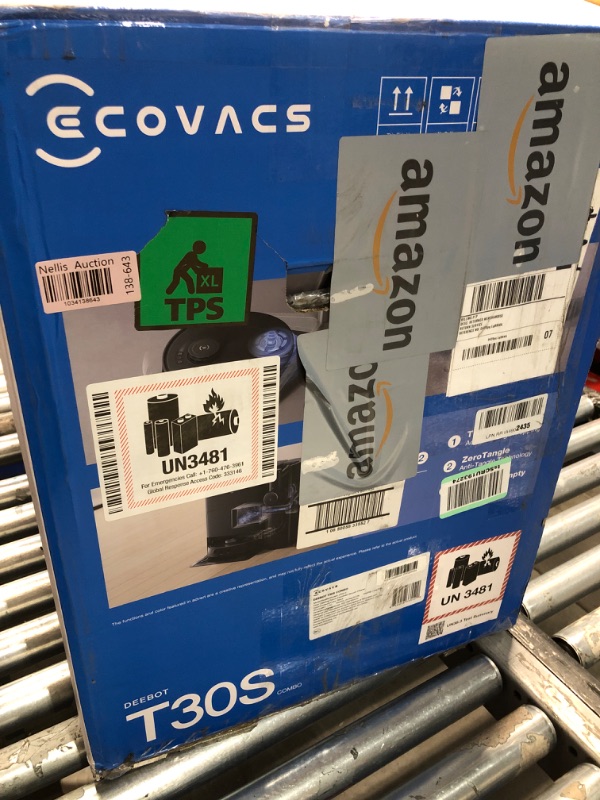 Photo 1 of ECOVACS DEEBOT T30S Combo Robot Vacuum and Mop, All-in-One Cleaning Hub, 11000Pa, ZeroTangle Technology, TruEdge Adaptive Edge Mopping, Dual Self-Emptying, Hot Water Mop Washing, Auto-Mop Lifting
