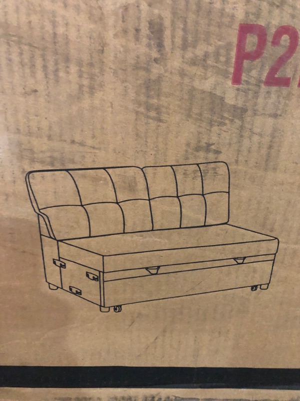 Photo 1 of ***NON REFUNDABLE PARTIAL SET 1 OF 3*** Eafurn Reversible Sleeper Sectional Sofa with Pull Out Bed and Storage Chaise, L-Shaped Convertible Corner Couch Recliner Lounge Sofá,Hidden Armrest w/USB Ports & Cup Holder for Living Room Office 
