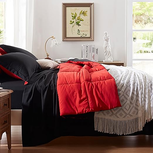 Photo 1 of  Black and red Comforter 
