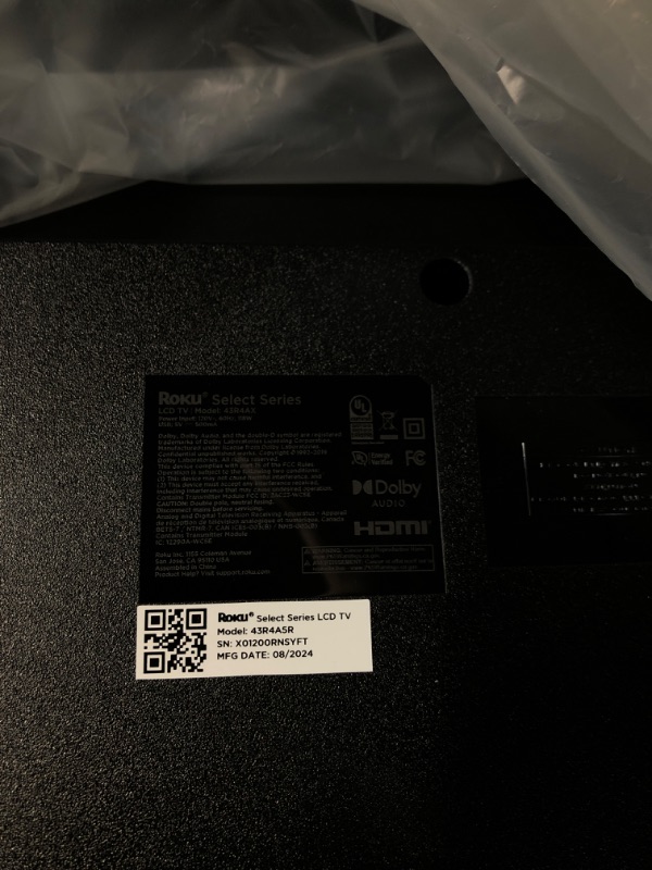 Photo 1 of 43" Class Select Series 4K Smart RokuTV