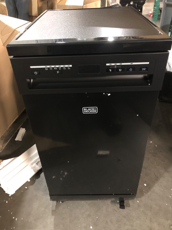 Photo 1 of **NEW***PORTABLE DISHWASHER ON WHEELS 18” WITH WORKTOP SPACE 8 PLACE-SETTING CAPACITY STAINLESS STEEL WITH FAUCET CONNECT BLACK+DECKER
