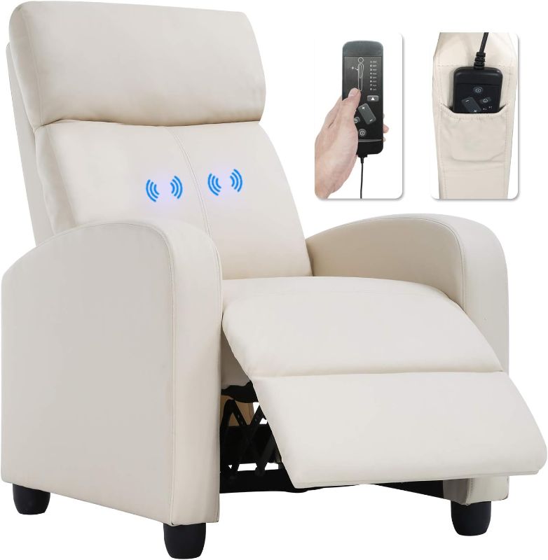 Photo 1 of ***STOCK PHOTO REFERENCE ONLY***
Recliner Chair for Living Room Massage Recliner Home Theater Seating Sofa Reading Chair Winback Single Sofa Modern Reclining Chair Easy Lounge with PU Leather Padded Seat Backrest
