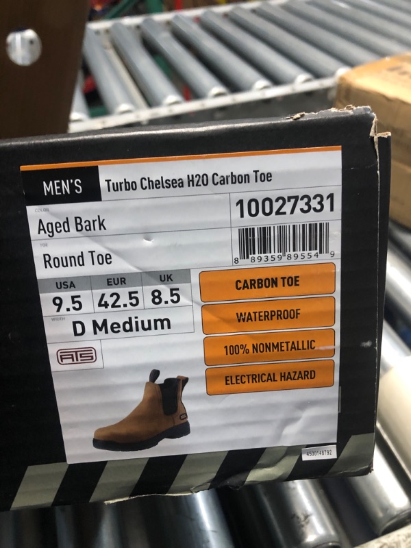 Photo 1 of **HAS BEEN USED** ARIAT Mens Turbo Chelsea Waterproof Carbon Toe Work Boot Aged Bark 9.5