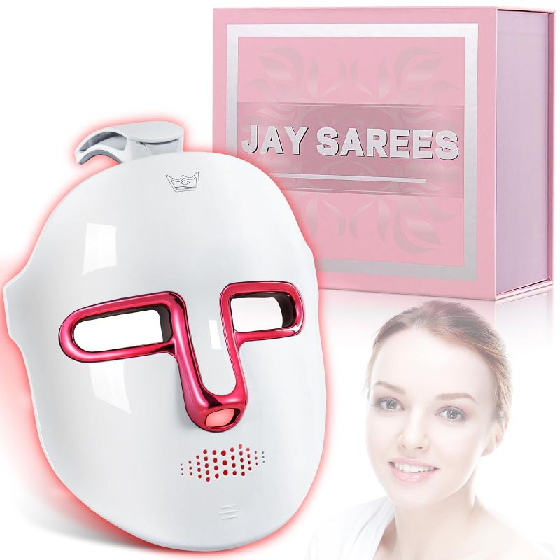 Photo 1 of 
JAY SAREES Red-Light-Therapy-for-Face, 7-1 Colors Led Face Mask Light Therapy, Facial Skin Care Mask (White)