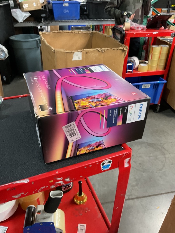 Photo 1 of Philips Hue Play Gradient 65" Smart TV Light Strip - Flowing Multicolor LED Color-Changing TV BackLight - Sync with TV, Music, and Gaming - Requires Bridge and Sync Box - Control with App or Voice