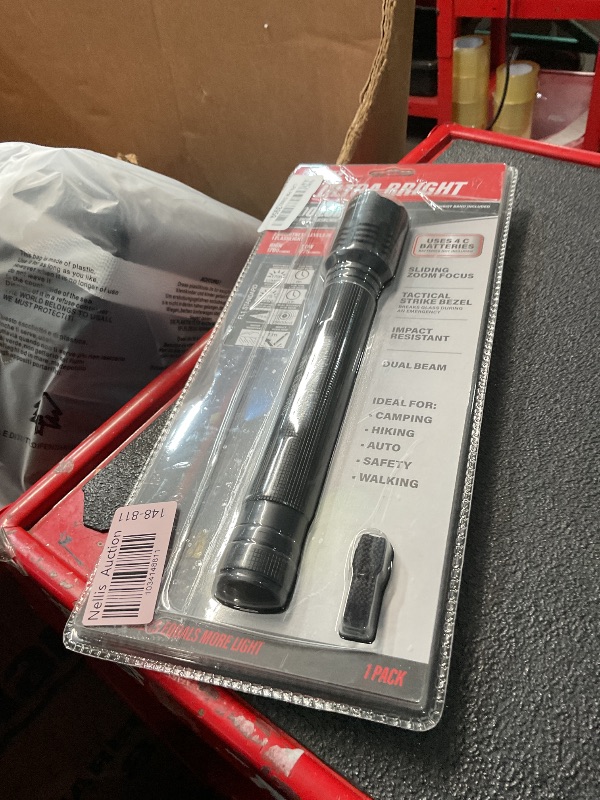 Photo 1 of Feit Electric LED Tactical Flashlight - Aluminum Alloy - Zoomable Strike Bezel; Illuminate up to 1,000 feet - Adjustable Brightness 600 to 1700 Lumen | Requires 4-C Batteries