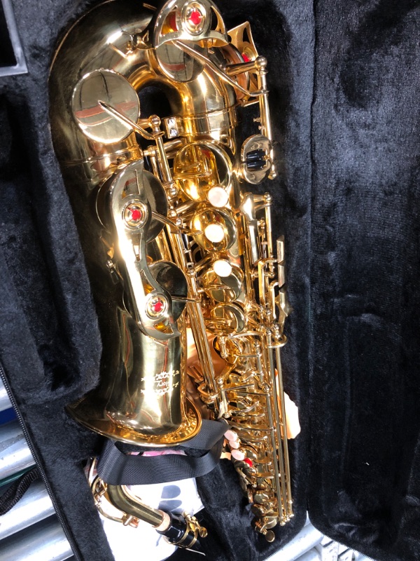 Photo 3 of *** FACTORY SEAL****Glory Gold Laquer E Flat Alto Saxophone with 11reeds