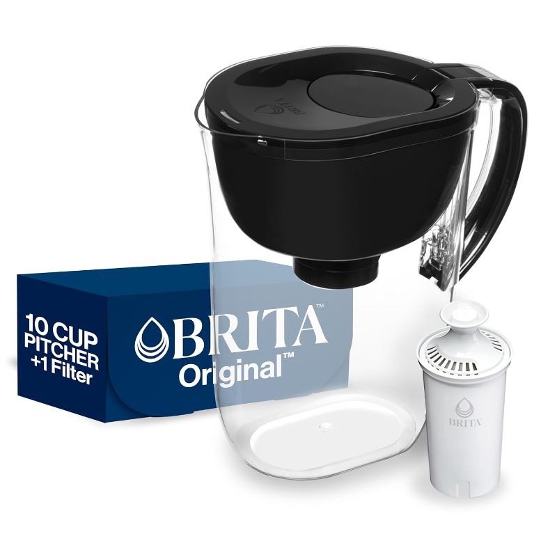 Photo 1 of ***FACTORY SEALED***Brita Everyday Standard Water Filter Pitcher with SmartLight Filter Change Indicator, Reduces Copper, Cadmium and Mercury Impurities, Includes 1 Filter, BPA-Free, Lasts 2 Months, 10-Cup, Black